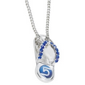 3-D Flip Flop Crystal Necklace